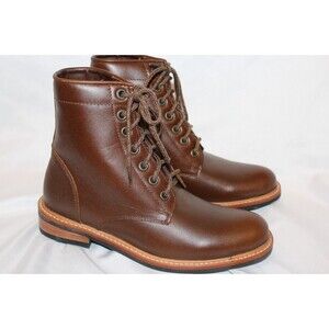 Nisolo All Weather Amalia Boots Womens SZ 5 Leather Lace Up Brown $260 NEW